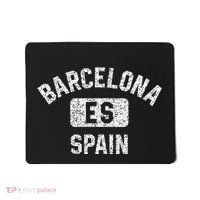 Barcelona Spain ES Gym Style Distressed White Print Mousepad thumb 0