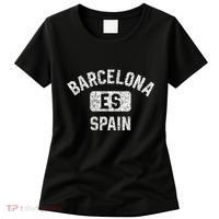 Barcelona Spain ES Gym Style Distressed White Print Women's T-Shirt thumb 0