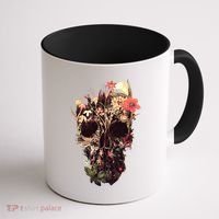 Bloom Skull Flower Coffee Mug thumb 1