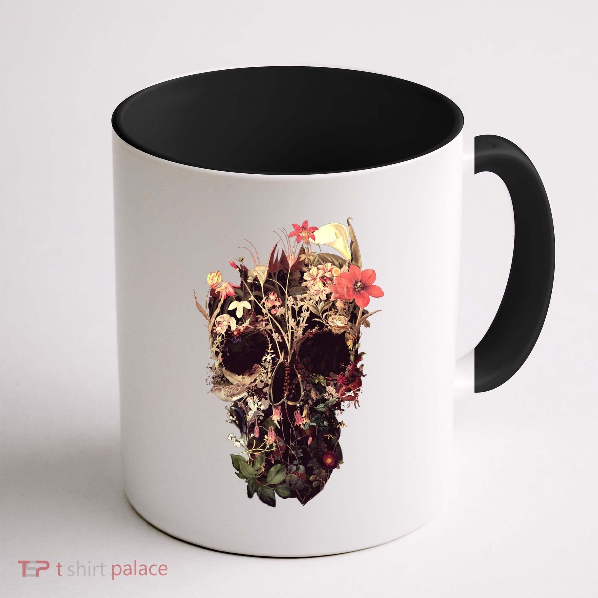 Bloom Skull Flower Coffee Mug