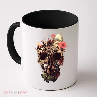 Bloom Skull Flower Coffee Mug