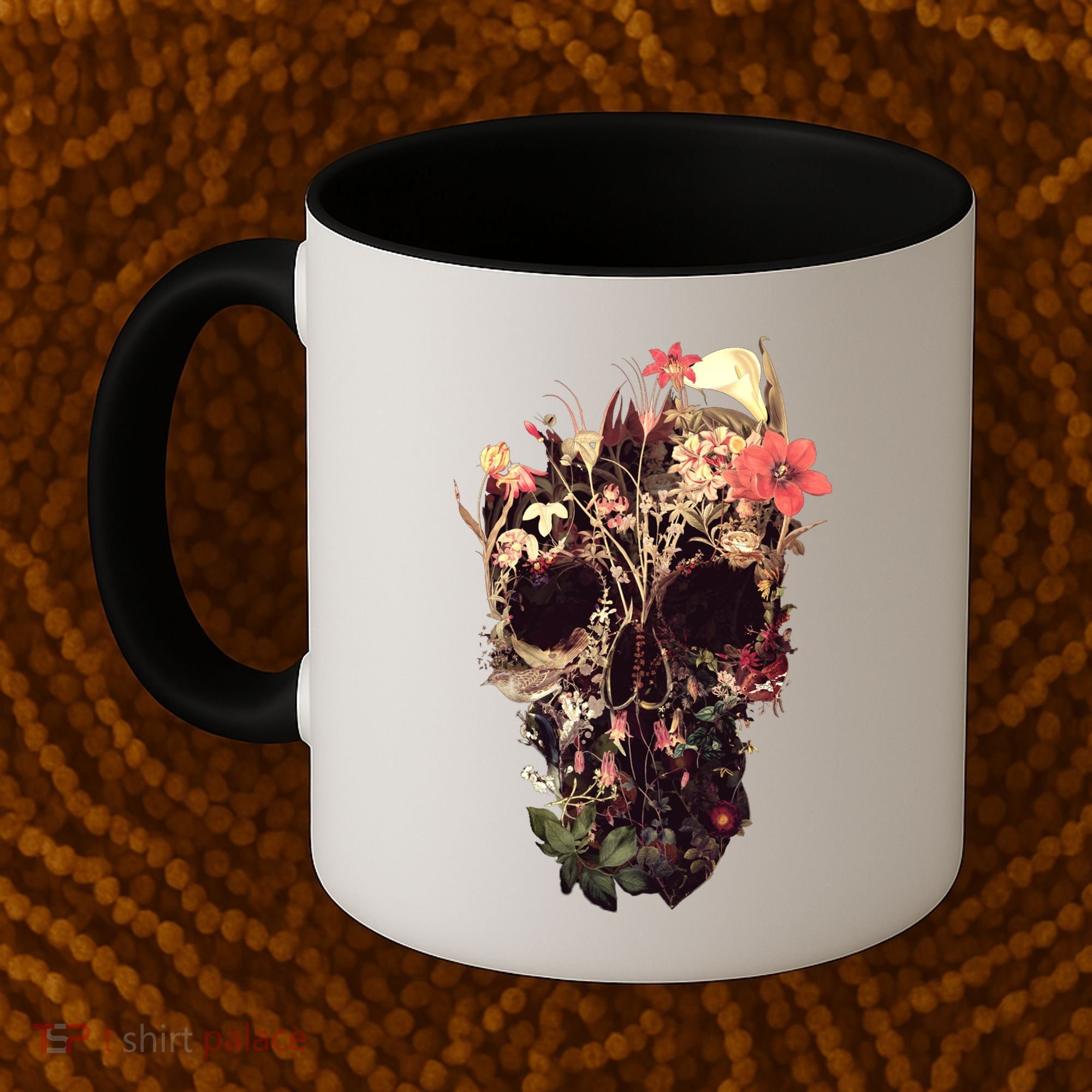 Bloom Skull Flower Coffee Mug
