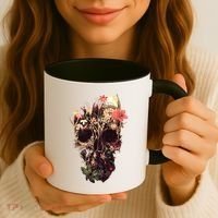 Bloom Skull Flower Coffee Mug thumb 3