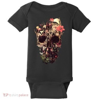 Bloom Skull Flower Baby Bodysuit