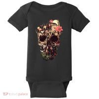 Bloom Skull Flower Baby Bodysuit thumb 0