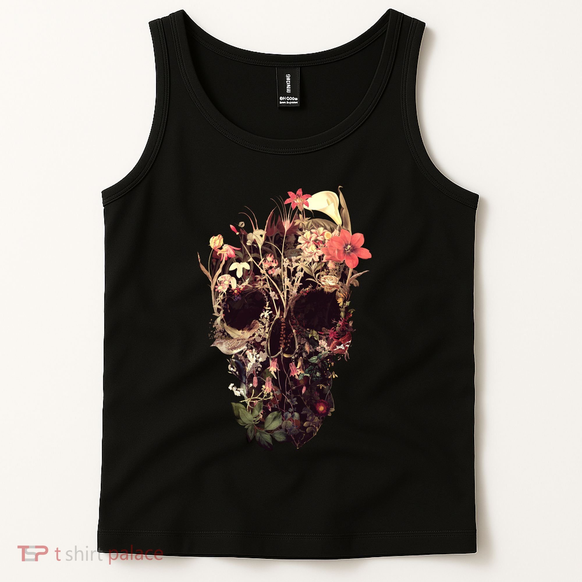 Bloom Skull Flower Tank Top