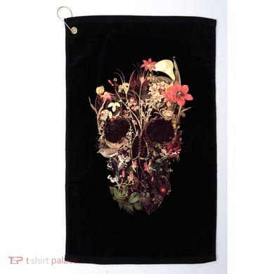 Bloom Skull Flower Golf Towel