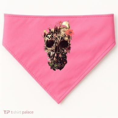 Bloom Skull Flower USA-Made Doggie Bandana