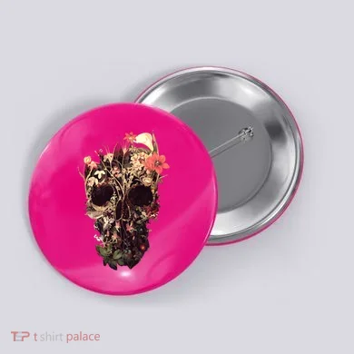 Bloom Skull Flower Button
