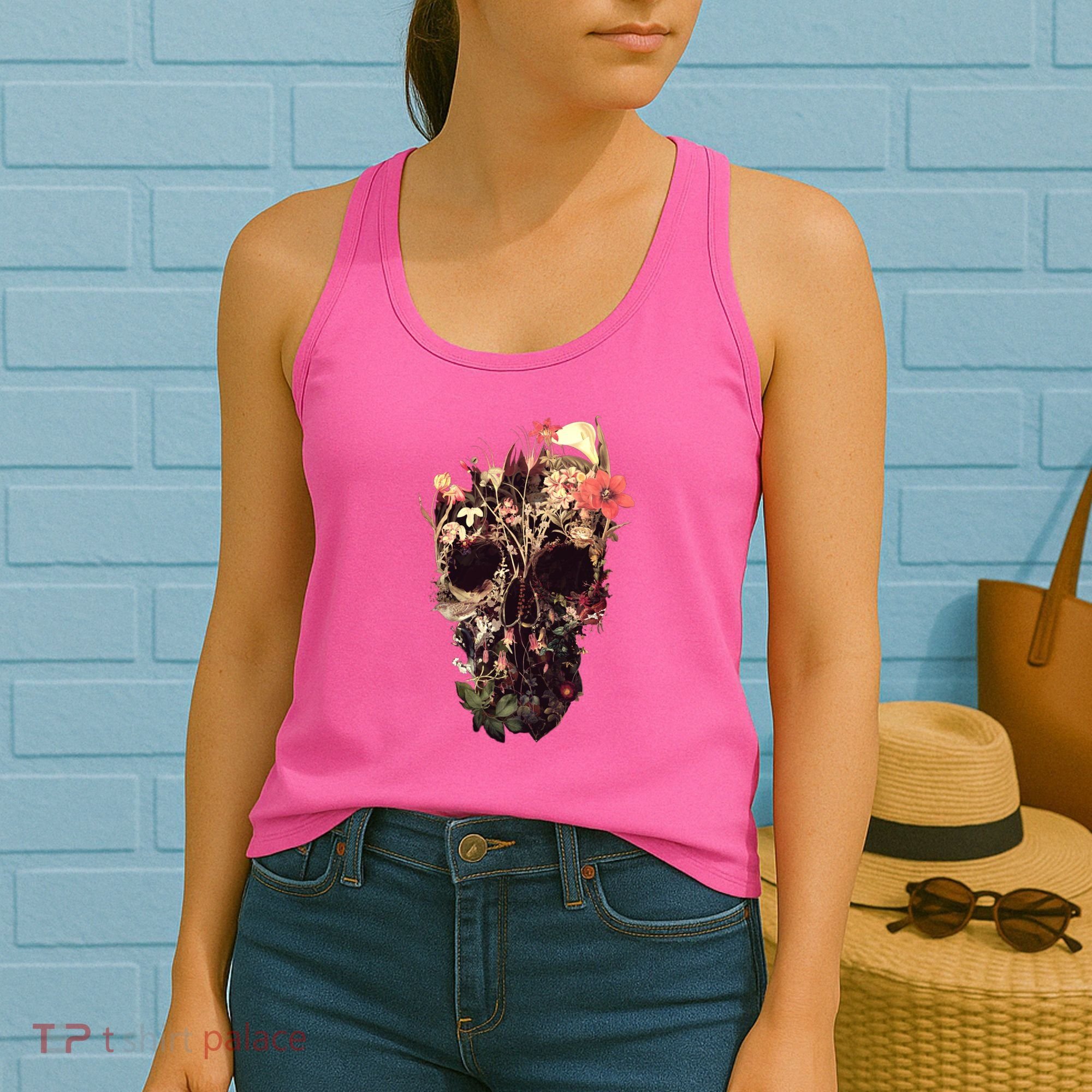 Bloom Skull Flower Women's Tank Top