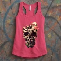 Bloom Skull Flower Women's Tank Top thumb 3