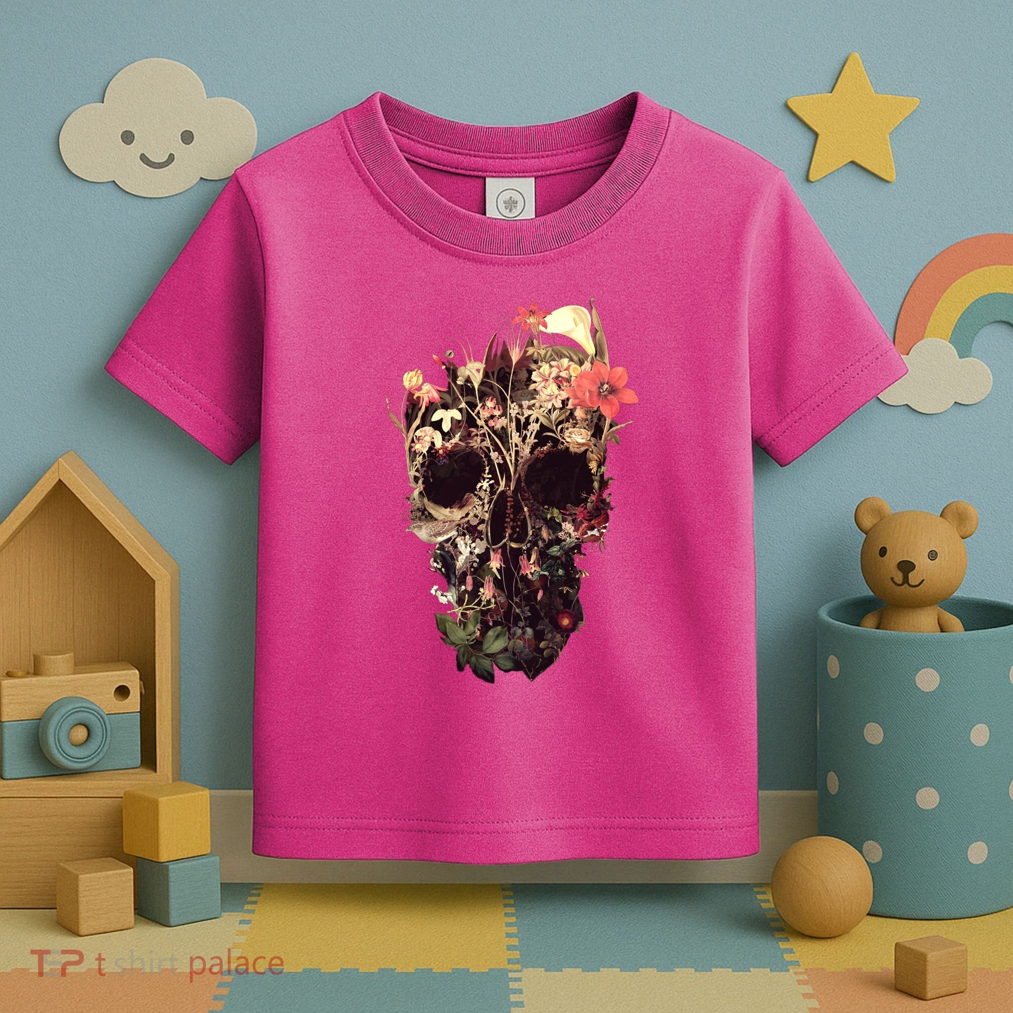 Bloom Skull Flower Toddler T-Shirt