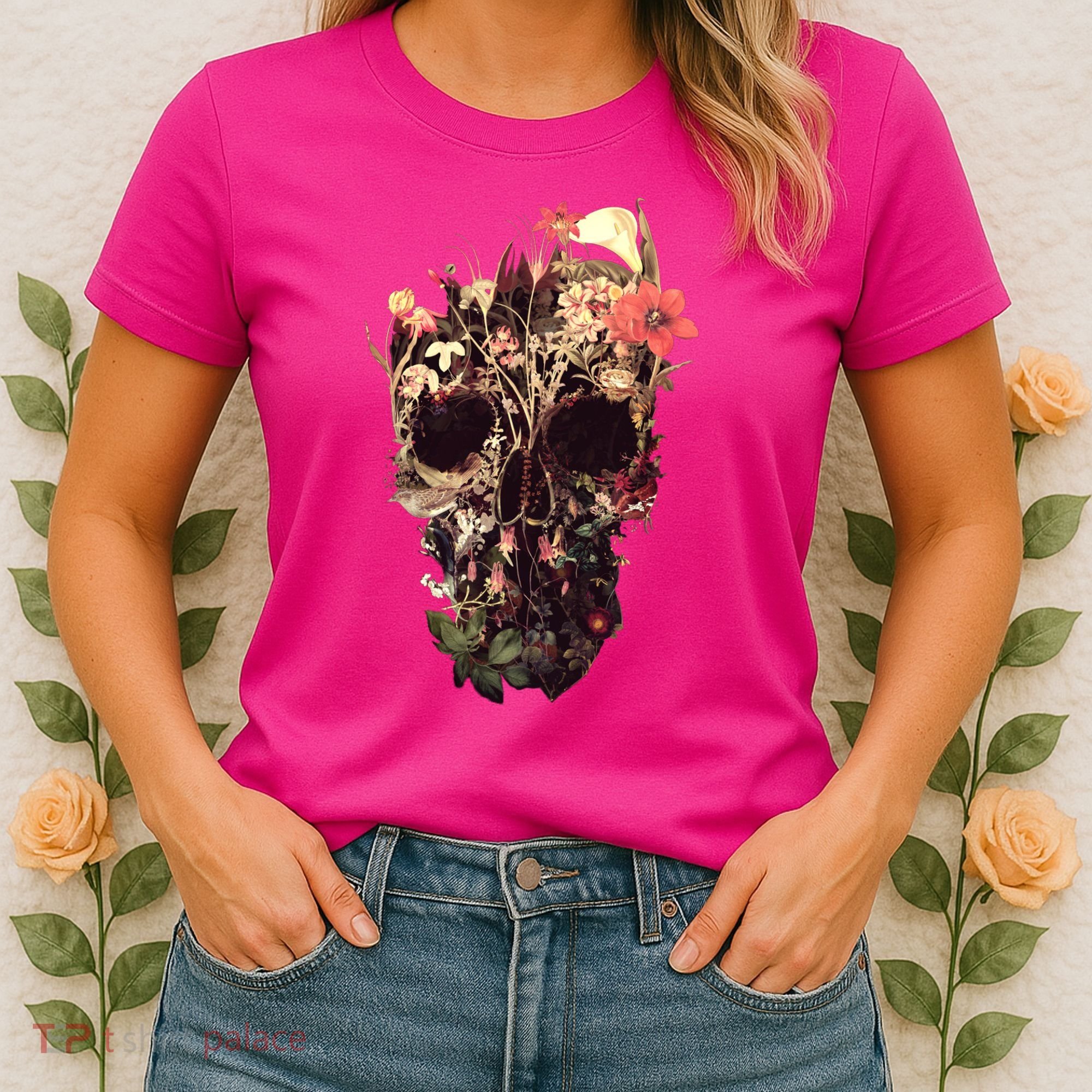 Bloom Skull Flower Women's T-Shirt