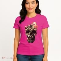 Bloom Skull Flower Women's T-Shirt thumb 4