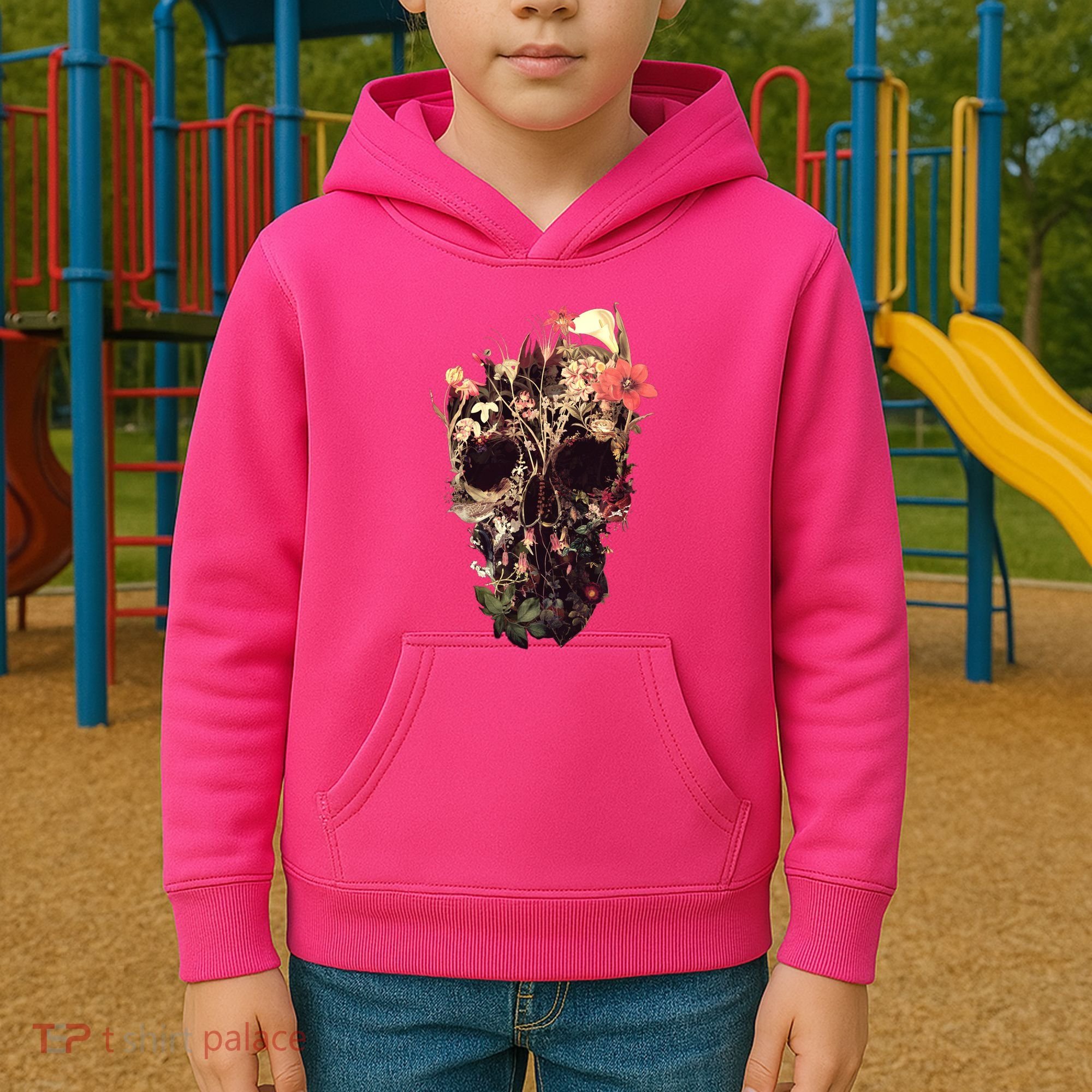 Bloom Skull Flower Kids Hoodie