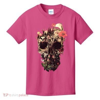 Bloom Skull Flower Kids T-Shirt