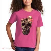 Bloom Skull Flower Kids T-Shirt thumb 2