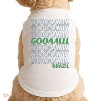Brazil Soccer Fan Gear GOOAAALLL Doggie Tank thumb 0