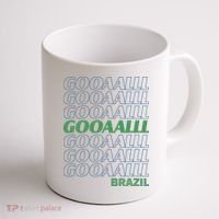 Brazil Soccer Fan Gear GOOAAALLL Coffee Mug thumb 1