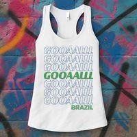 Brazil Soccer Fan Gear GOOAAALLL Women's Tank Top thumb 3