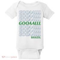 Brazil Soccer Fan Gear GOOAAALLL Baby Bodysuit thumb 0