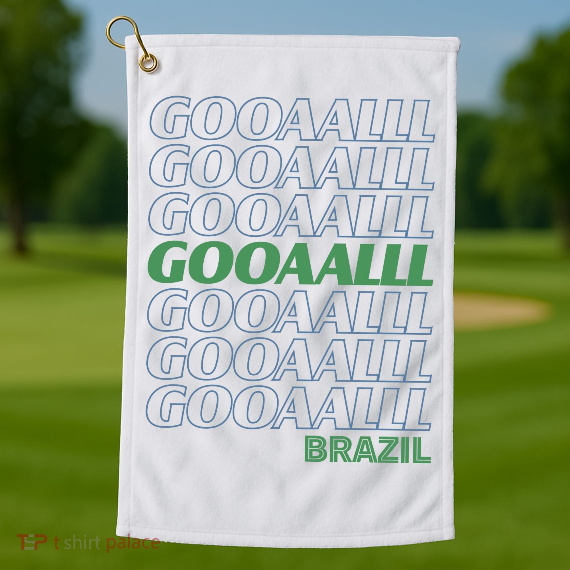 Brazil Soccer Fan Gear GOOAAALLL Golf Towel