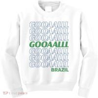 Brazil Soccer Fan Gear GOOAAALLL Kids Sweatshirt thumb 0