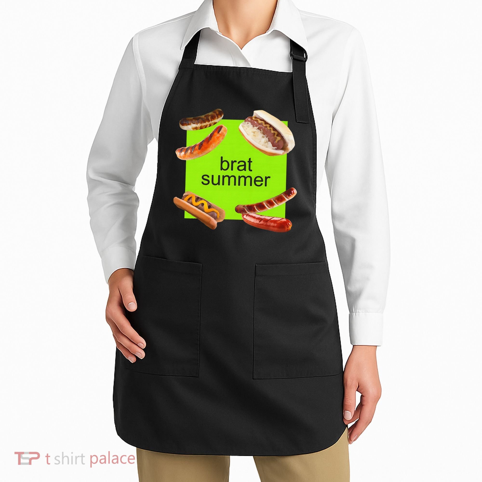Brat Summer Funny Hot Dog Bratwurst Summer Apron