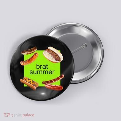 Brat Summer Funny Hot Dog Bratwurst Summer Button