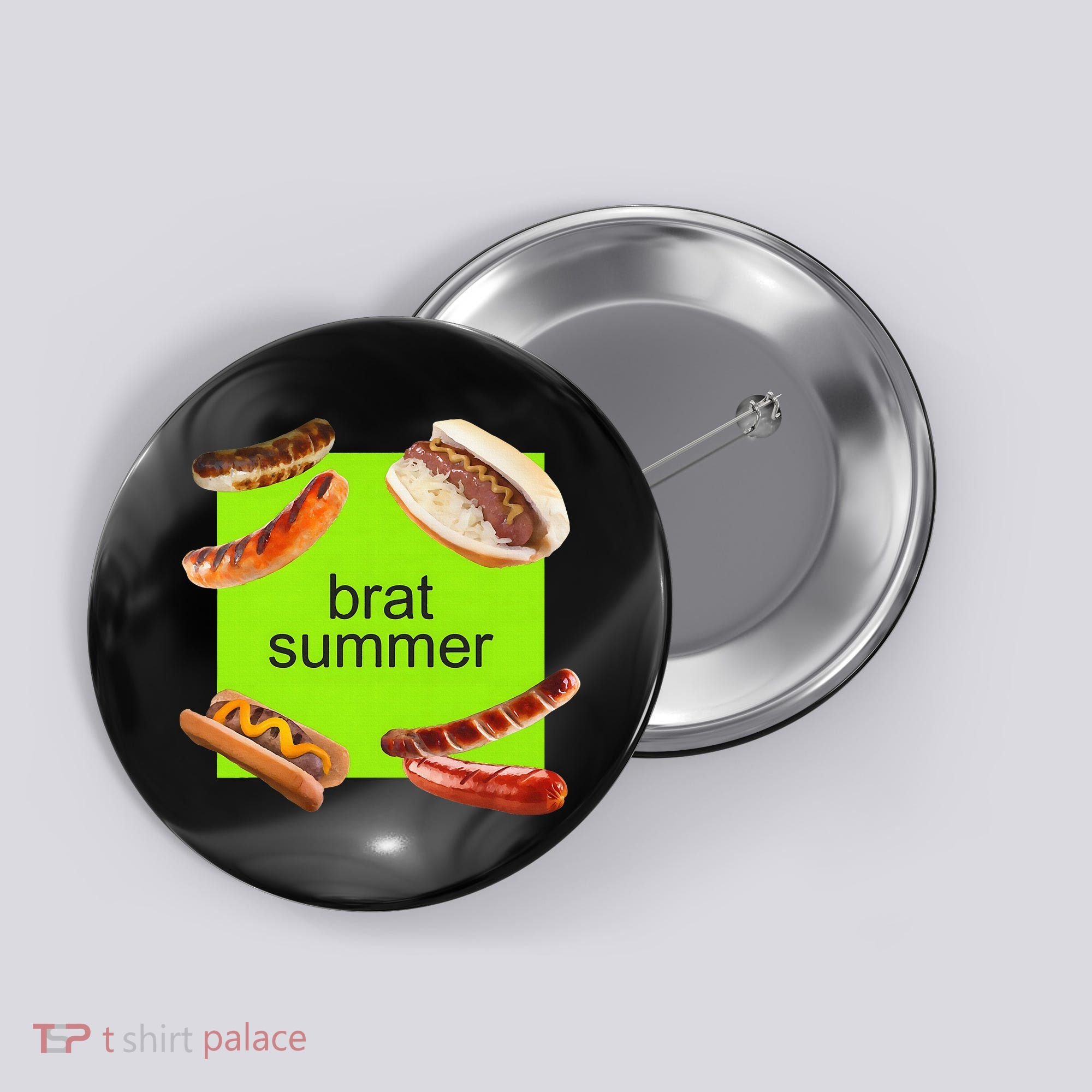 Brat Summer Funny Hot Dog Bratwurst Summer Button