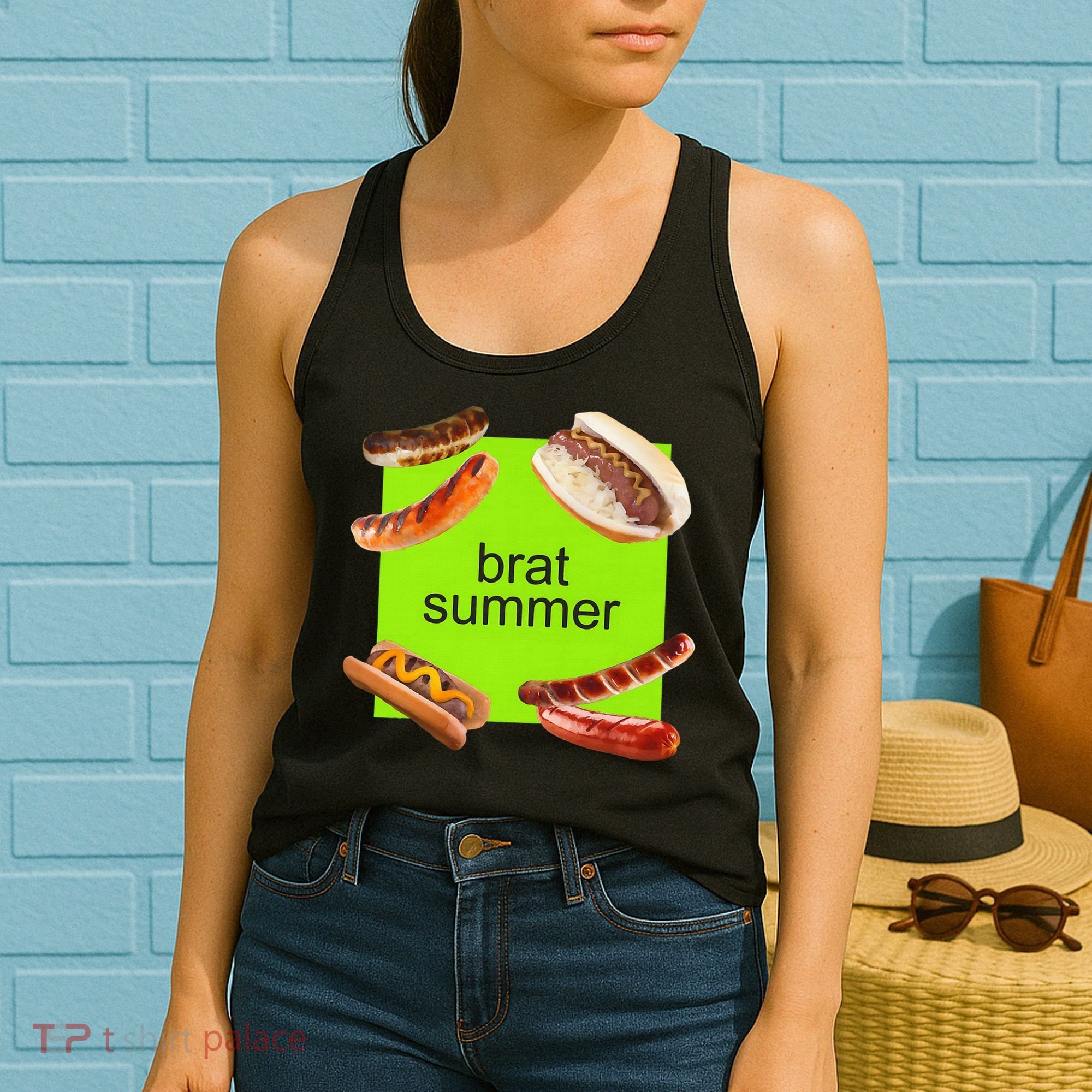Brat Summer Funny Hot Dog Bratwurst Summer Women's Tank Top