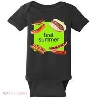 Brat Summer Funny Hot Dog Bratwurst Summer Baby Bodysuit thumb 0