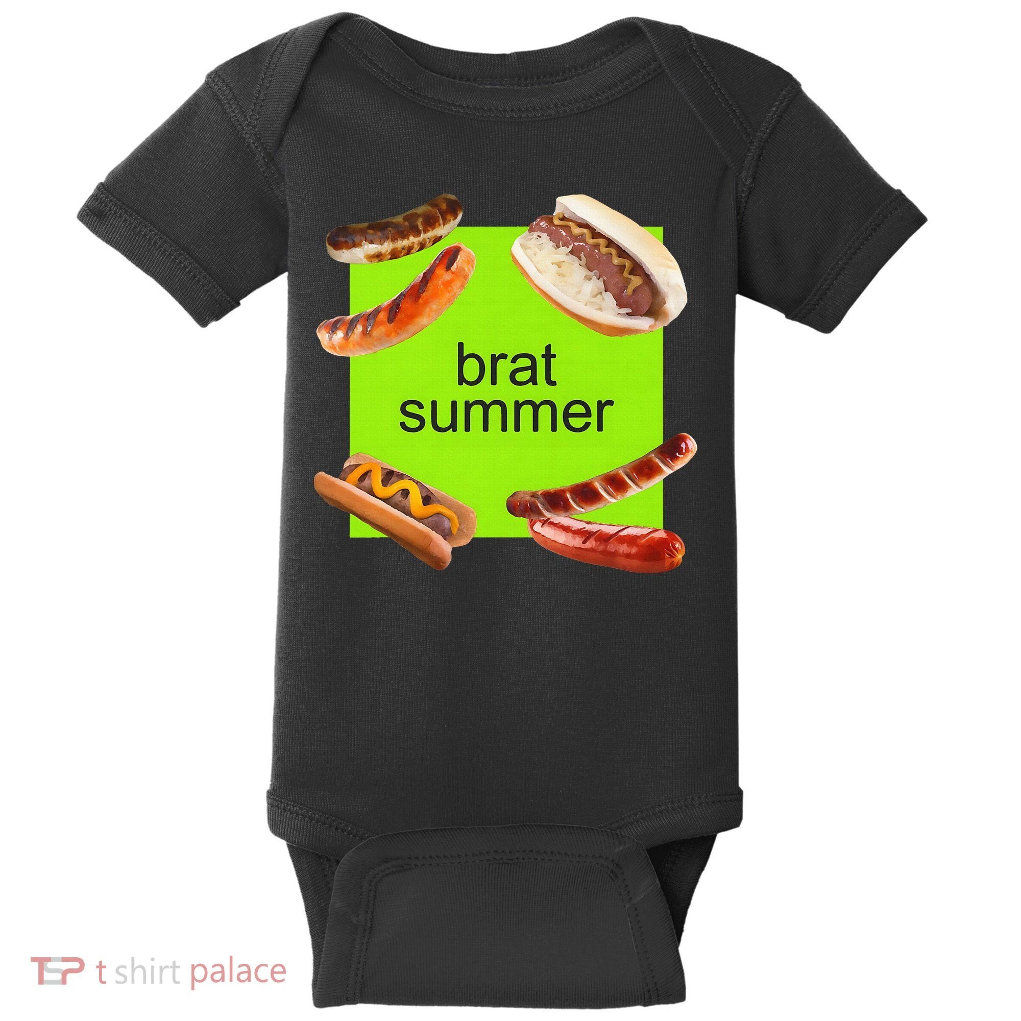 Brat Summer Funny Hot Dog Bratwurst Summer Baby Bodysuit