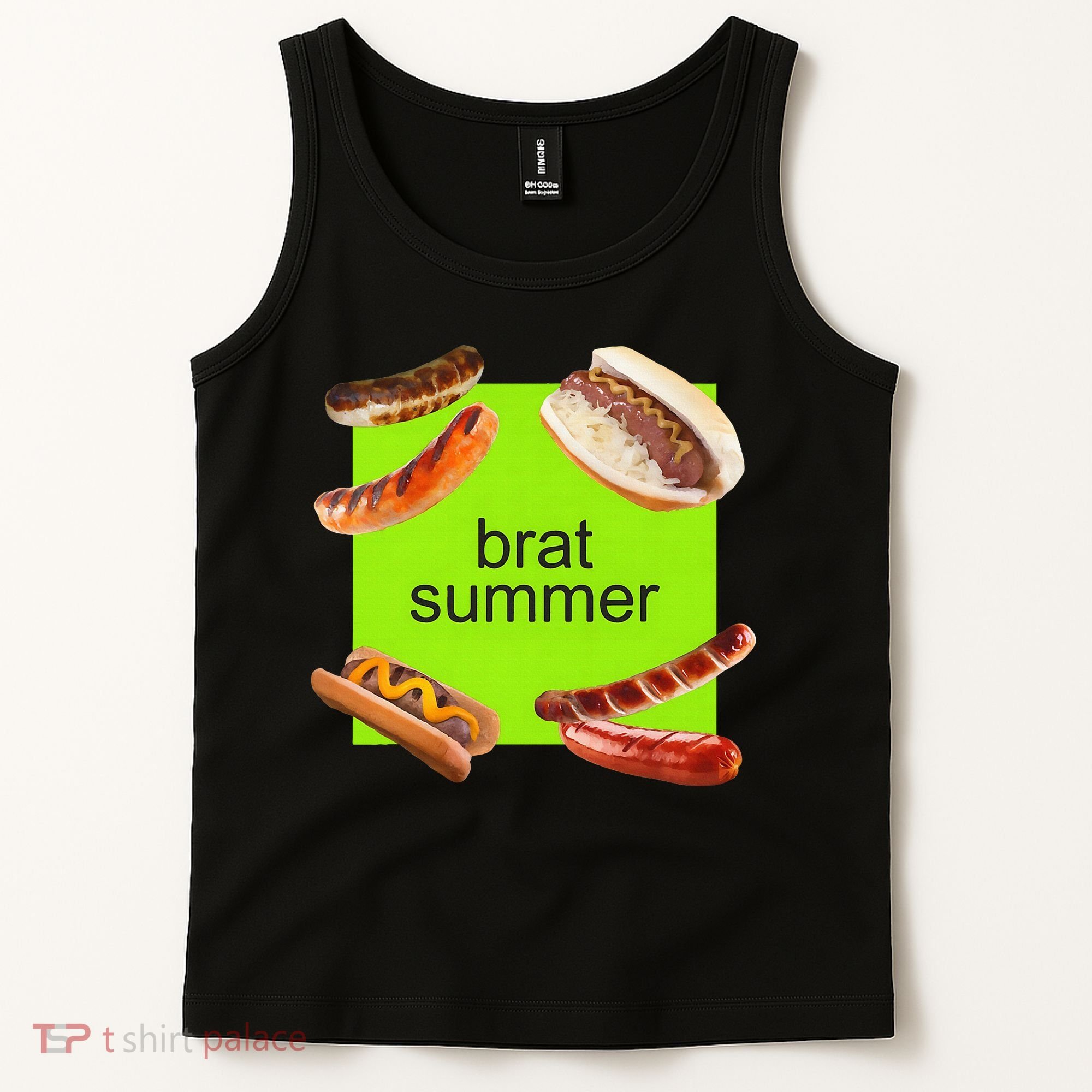 Brat Summer Funny Hot Dog Bratwurst Summer Tank Top