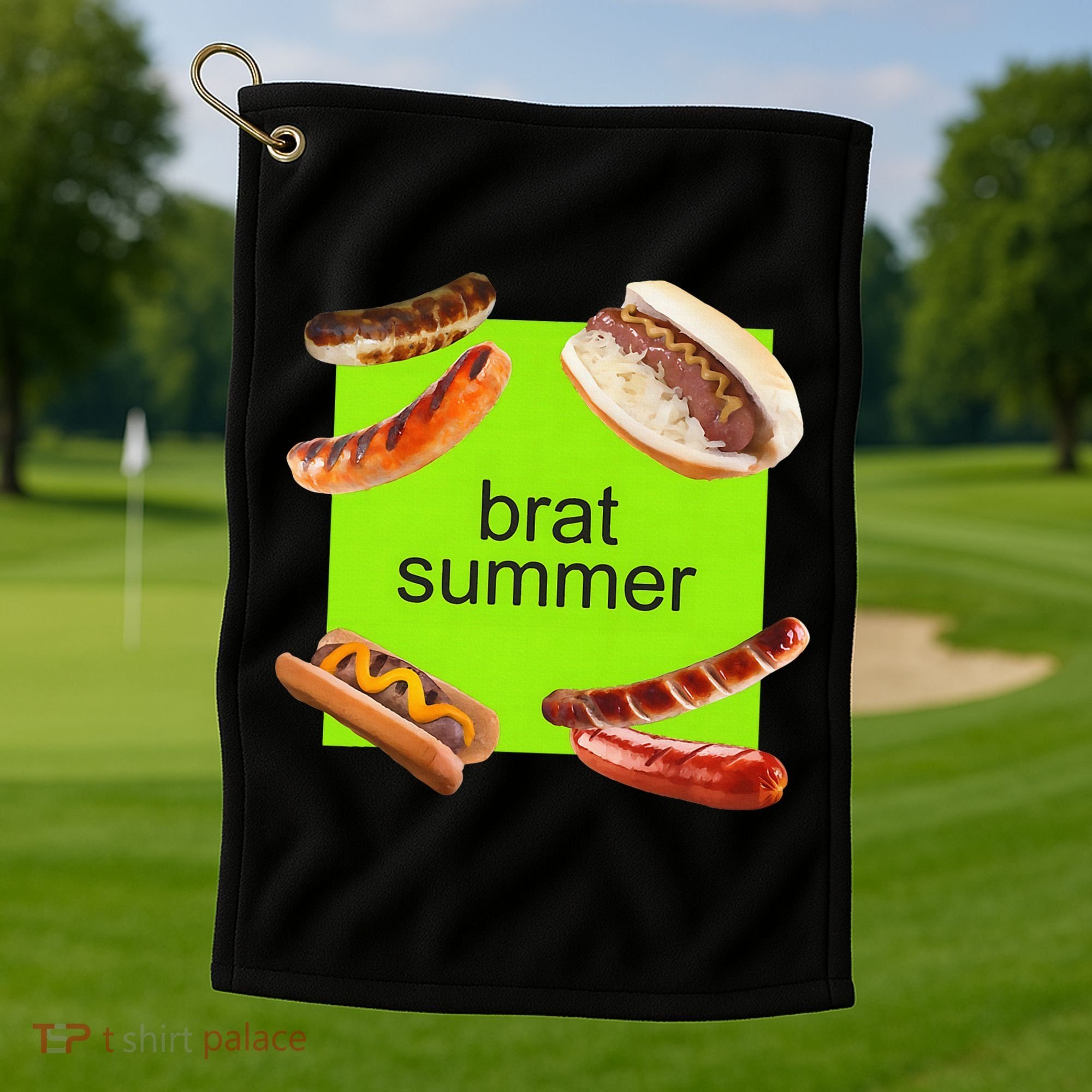 Brat Summer Funny Hot Dog Bratwurst Summer Golf Towel