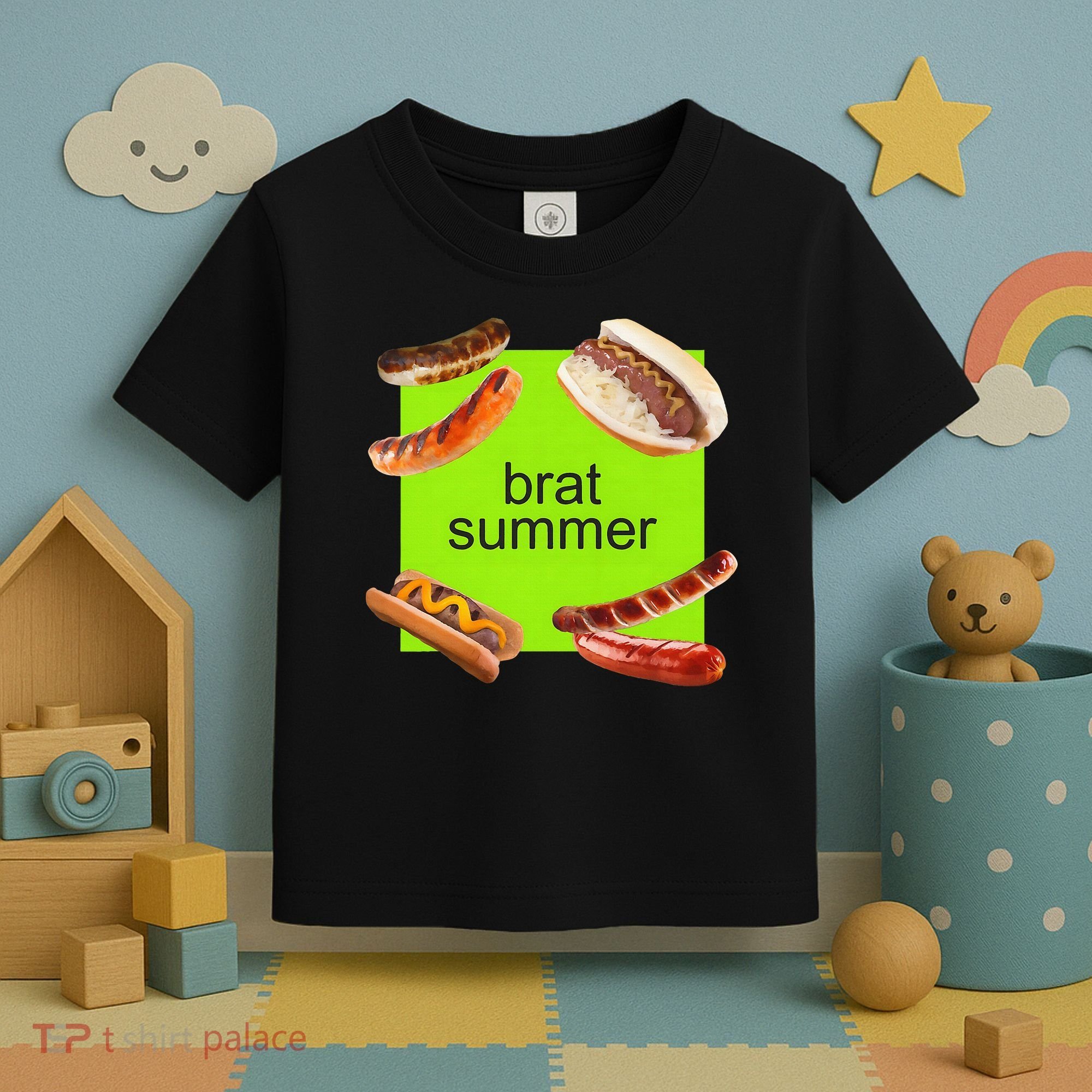 Brat Summer Funny Hot Dog Bratwurst Summer Toddler T-Shirt