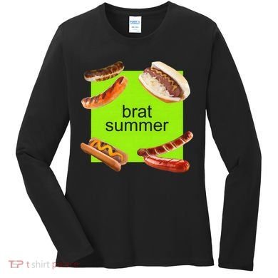 Brat Summer Funny Hot Dog Bratwurst Summer Women's Long Sleeve Shirt