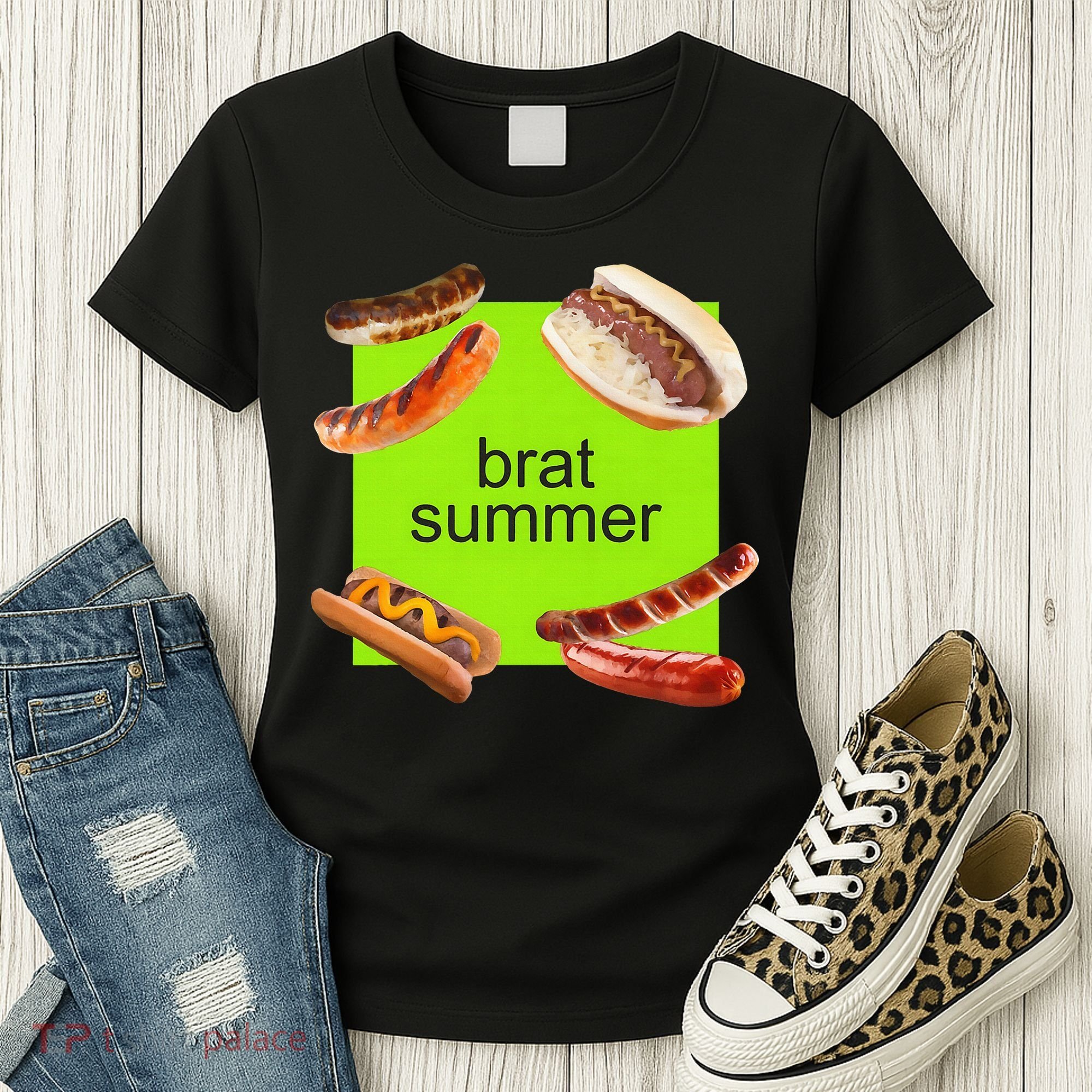 Brat Summer Funny Hot Dog Bratwurst Summer Women's T-Shirt