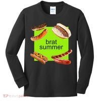 Brat Summer Funny Hot Dog Bratwurst Summer Kids Long Sleeve Shirt thumb 0