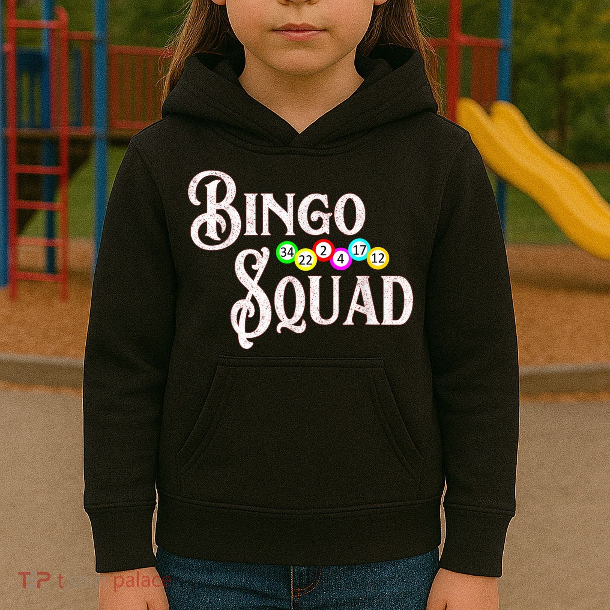 Bingo Squad Funny Bingo Lover Kids Hoodie