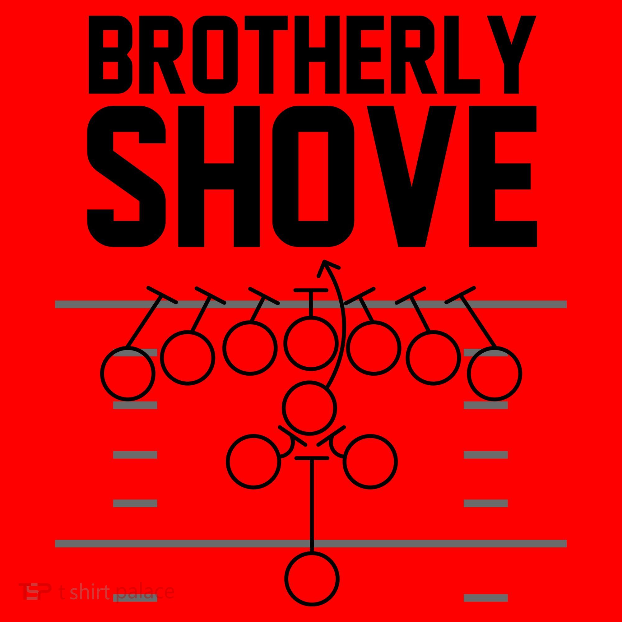Brotherly Shove Football Fan Santa Hat