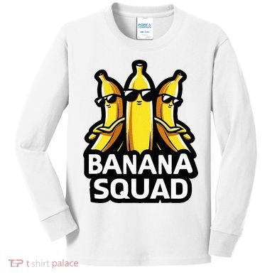 Banana Squad Fruit Banana Lover Team Banana Kids Long Sleeve Shirt