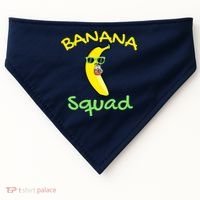 Banana Squad Food Summer Vacation Matching Fruit Lover Party USA-Made Doggie Bandana thumb 0