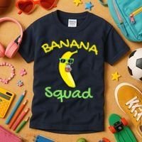 Banana Squad Food Summer Vacation Matching Fruit Lover Party Kids T-Shirt thumb 3