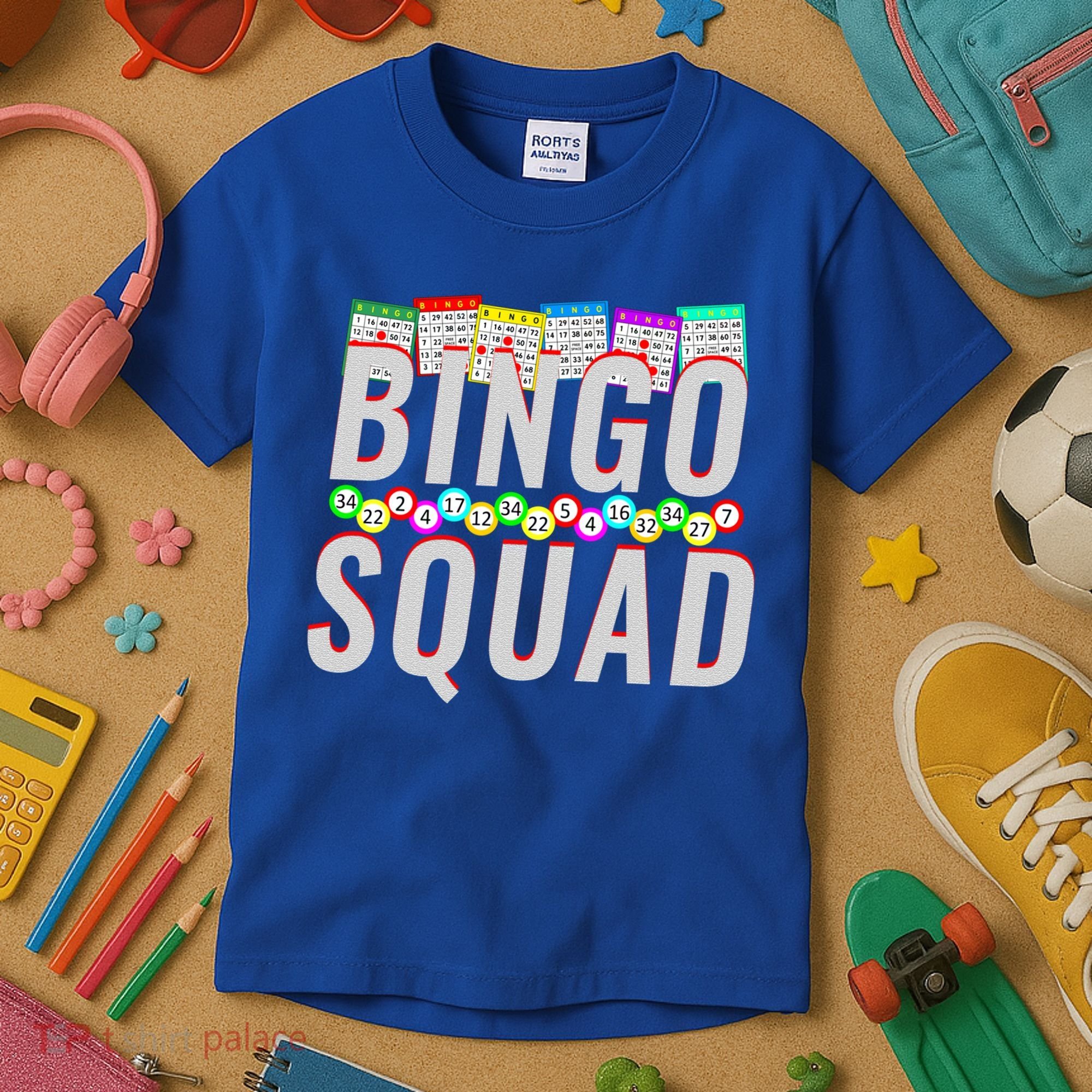 Bingo Squad Funny Bingo Lover Gift Meaningful Gift Kids T-Shirt