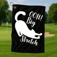 Big Stretch Funny Cat Lover Golf Towel thumb 1