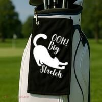 Big Stretch Funny Cat Lover Golf Towel thumb 2