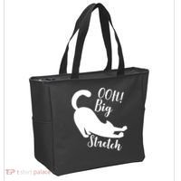Big Stretch Funny Cat Lover Tote Bag thumb 2