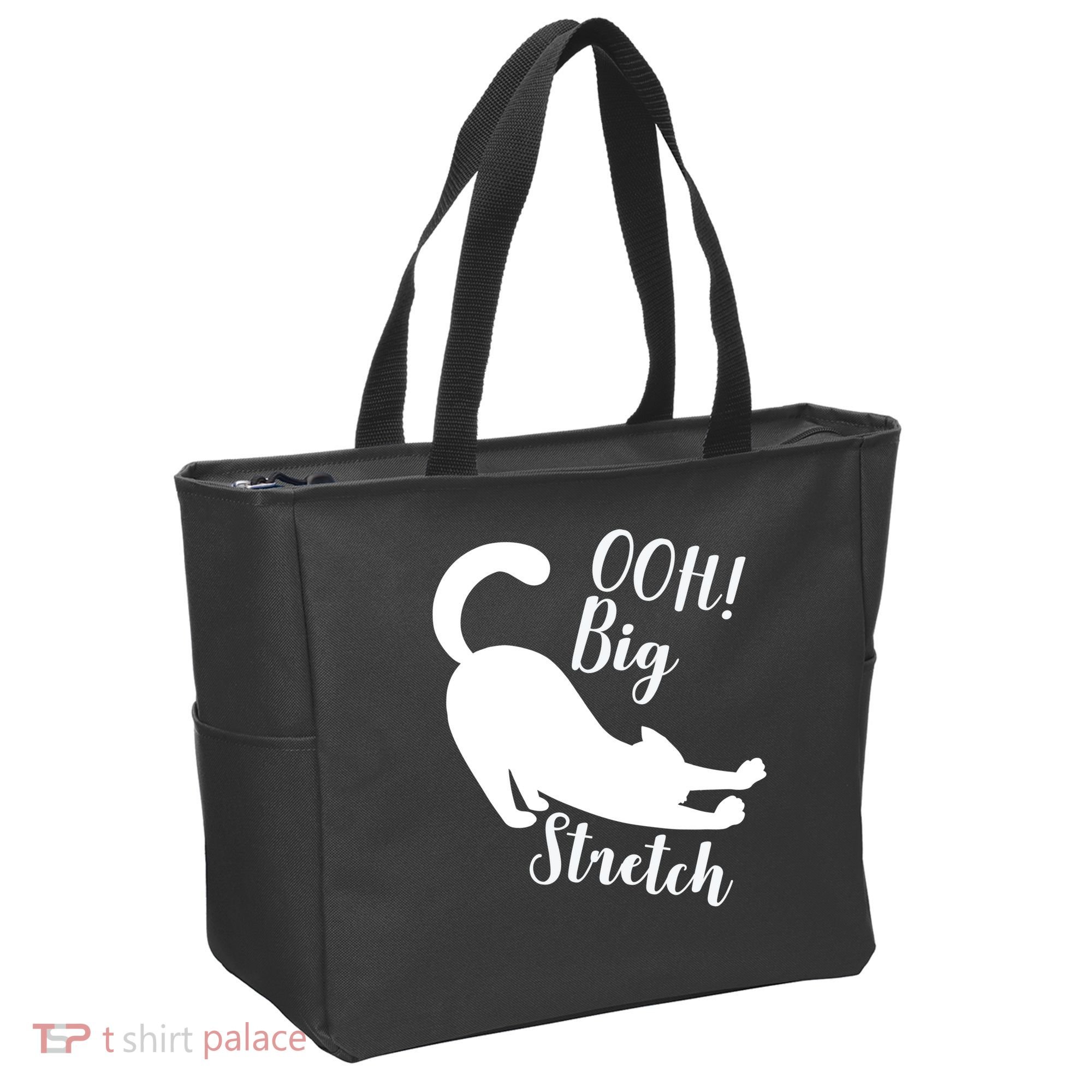 Big Stretch Funny Cat Lover Tote Bag