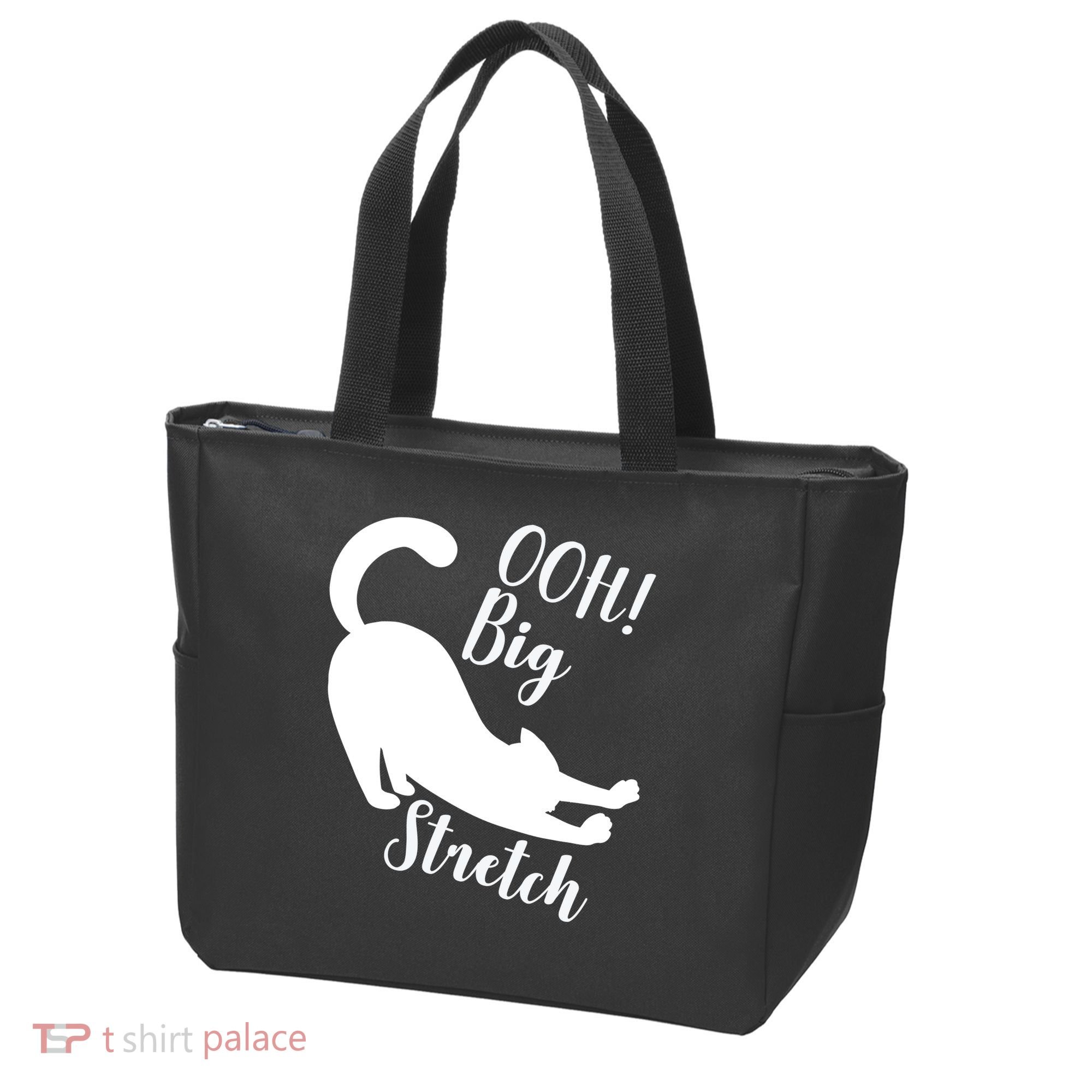 Big Stretch Funny Cat Lover Tote Bag